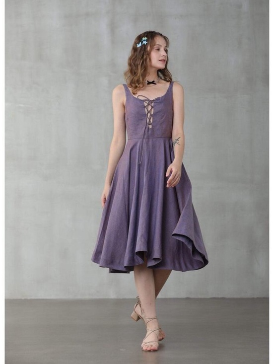 Linennaive Dresses & Skirts - Linennaive Wisteria 23 dress in coppery purple
